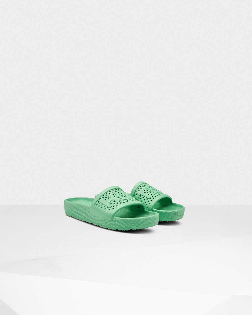 Sandalias Hunter Mujer - Original Lightweight Moulded - Verdes - FNEDPCV-12